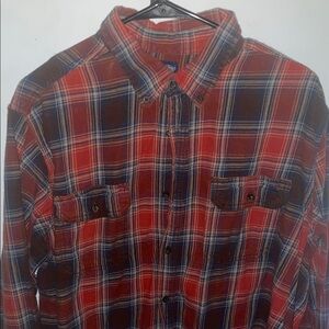 Faded Glory Red and Blue Plaid Men's Shirt